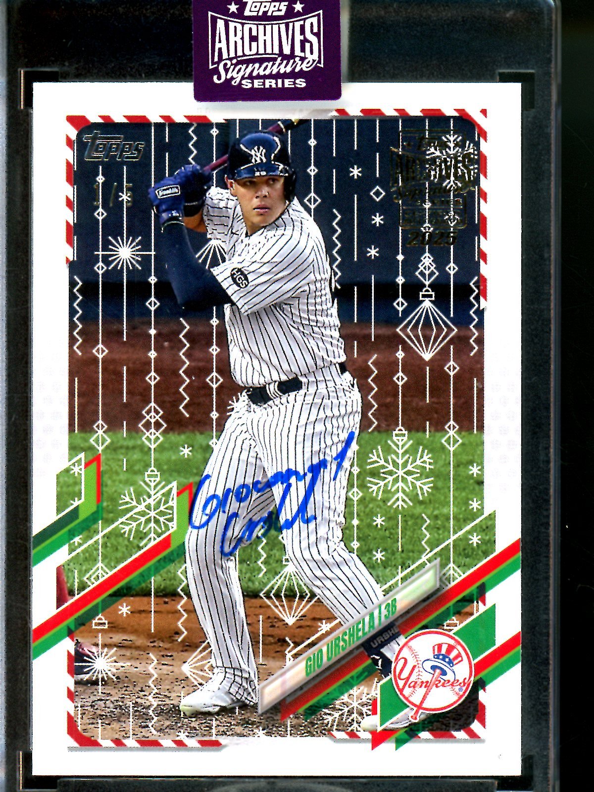 2025 Topps Archives Gio Urshella Sealed Autograph /5 Yankees - Trading Card Market