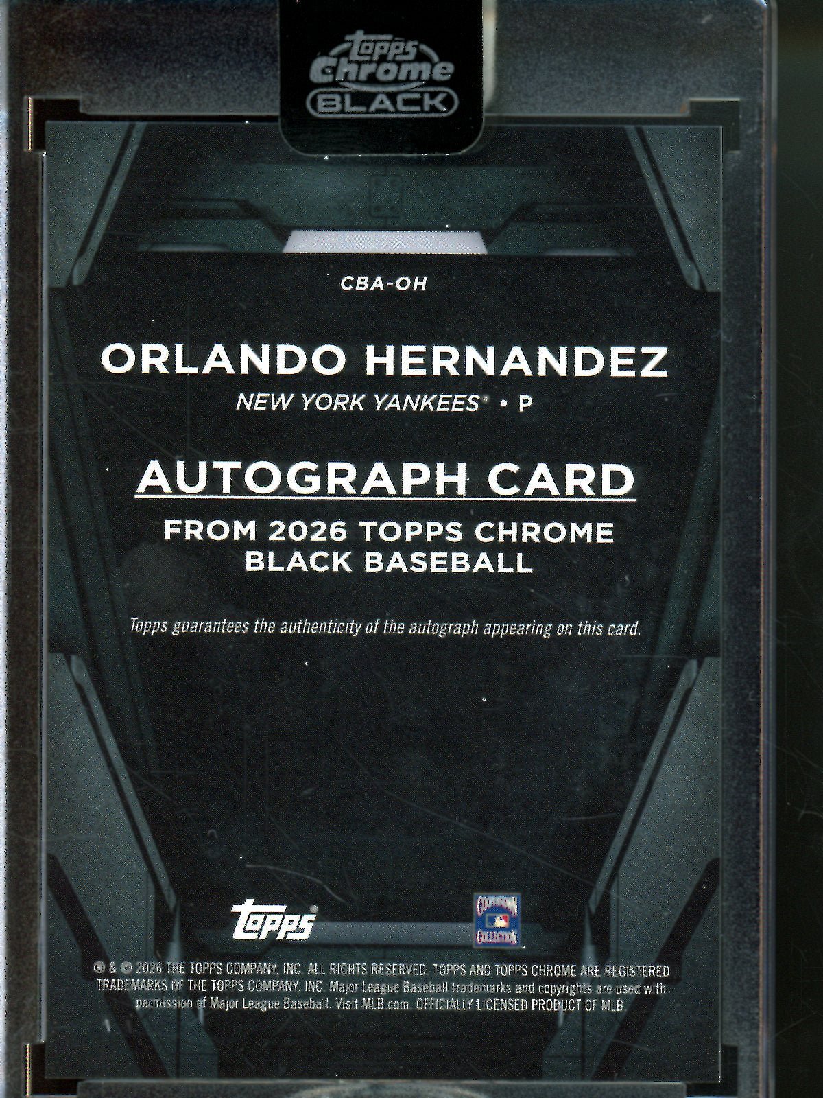 2026 Topps Black Orlando Hernandez Sealed Autograph Yankees - Trading Card Market