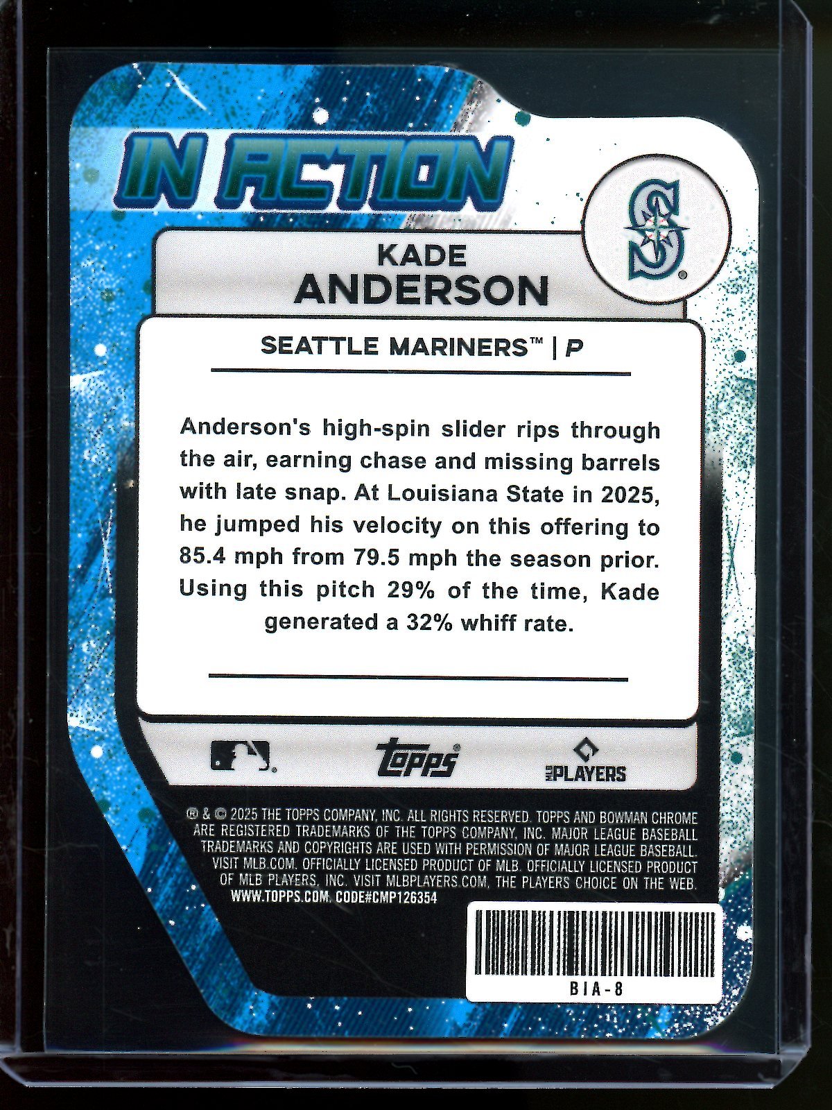 2025 Bowman Kade Anderson In Action Mojo /199 Mariners - Trading Card Market