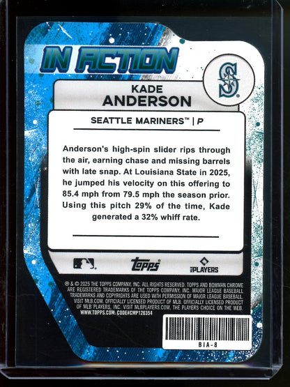 2025 Bowman Kade Anderson In Action Mojo /199 Mariners - Trading Card Market