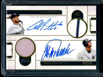 2025 Topps Definitive Andy Pettitte / Jorge Posada Dual Autograph Relic Card /25 Yankees - Trading Card Market