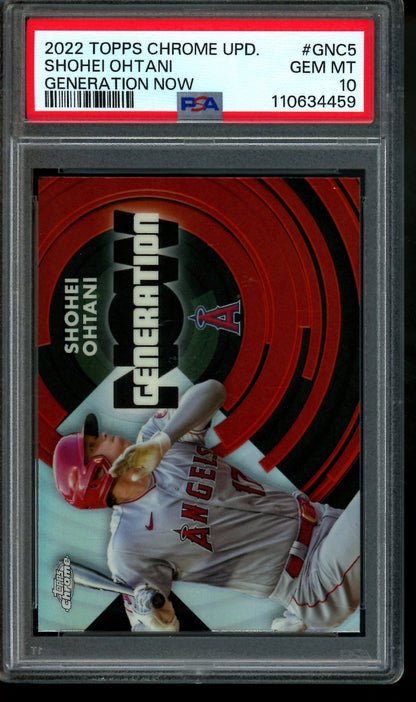 2022 Topps Chrome Update Shohei Ohtani Generation Now Refractor PSA 10 Angels / Dodgers - Trading Card Market