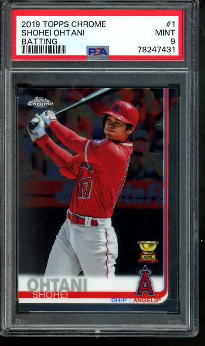 2019 Topps Chrome Shohei Ohtani Rookie Cup Batting 1 PSA 9 Angels / Dodgers - Trading Card Market
