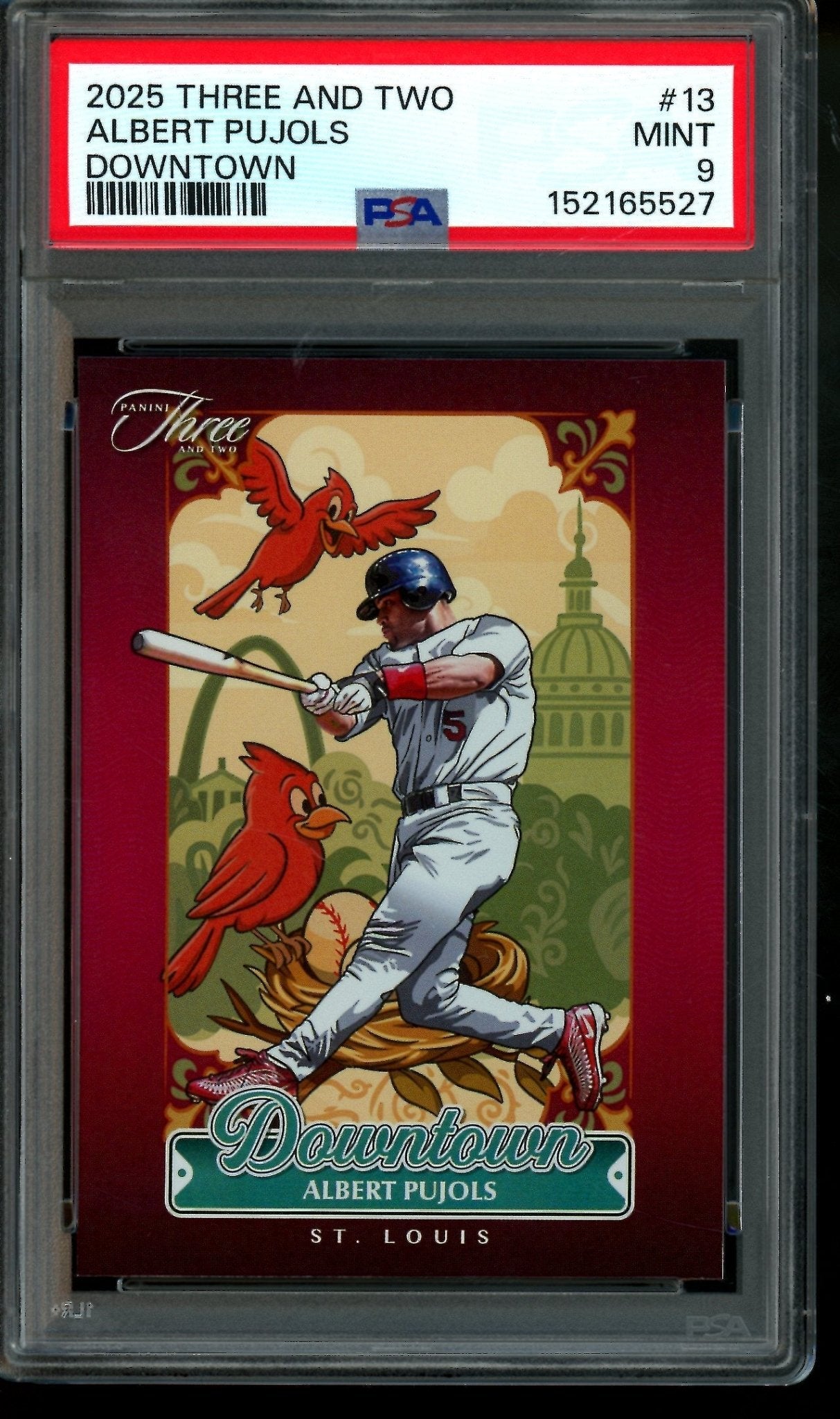 2025 Panini Three and Two Albert Pujols Downtown Case Hit 13 PSA 9 Cardinals - Trading Card Market