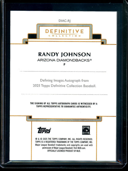 2025 Topps Definitive Randy Johnson Defining Images Autograph /10 Diamondbacks - Trading Card Market
