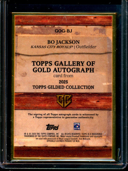 2025 Topps Gilded Bo Jackson Gallery Of Gold Autograph /50 Royals - Trading Card Market