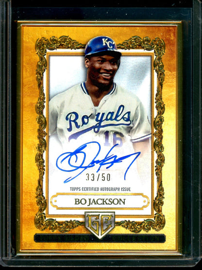 2025 Topps Gilded Bo Jackson Gallery Of Gold Autograph /50 Royals - Trading Card Market