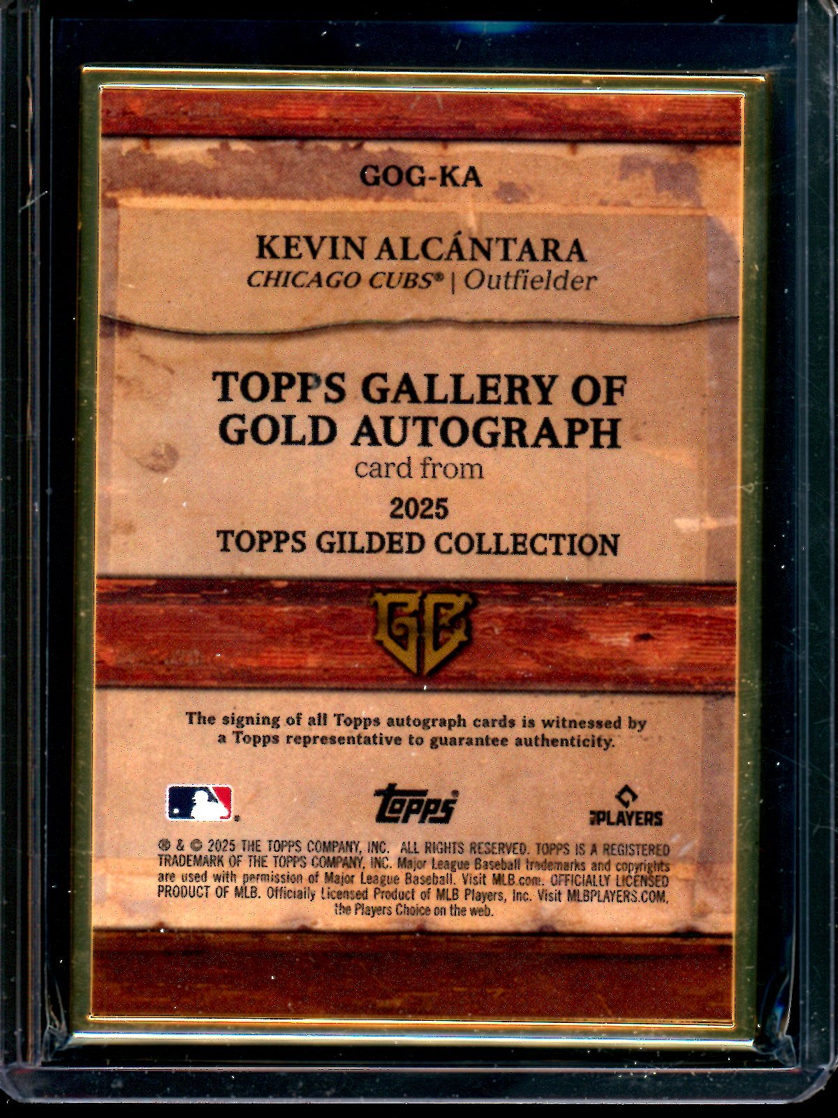 2025 Topps Gilded Kevin Alcantara Rookie Gallery of Gold Autograph /50 Cubs - Trading Card Market