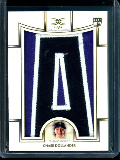 2025 Topps Definitive Chase Dollander Nameplate Relic 1/1 DNC - CD Rockies - Trading Card Market