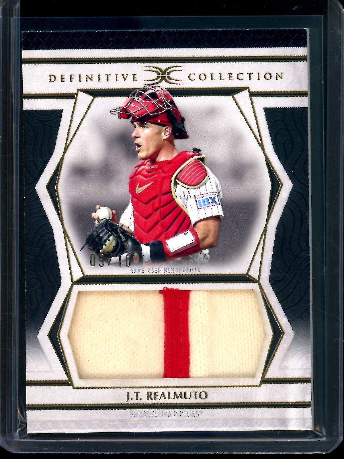 2025 Topps Definitive JT Realmuto Jumbo Patch Relic Black /10 Phillies - Trading Card Market