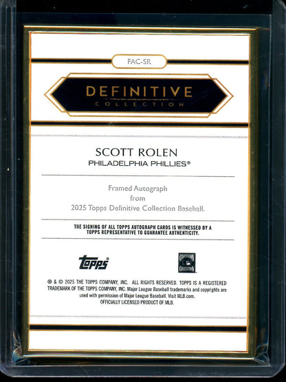 2025 Topps Definitive Scott Rolen Gold Framed Autograph /25 Phillies - Trading Card Market