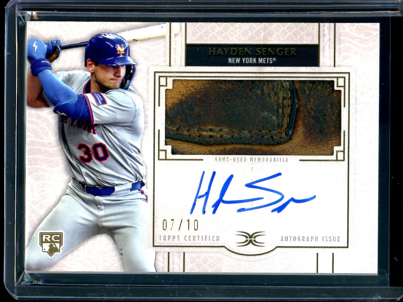 2025 Topps Definitive Hayden Senger First Batting Glove Autograph Relic /10 Mets - Trading Card Market