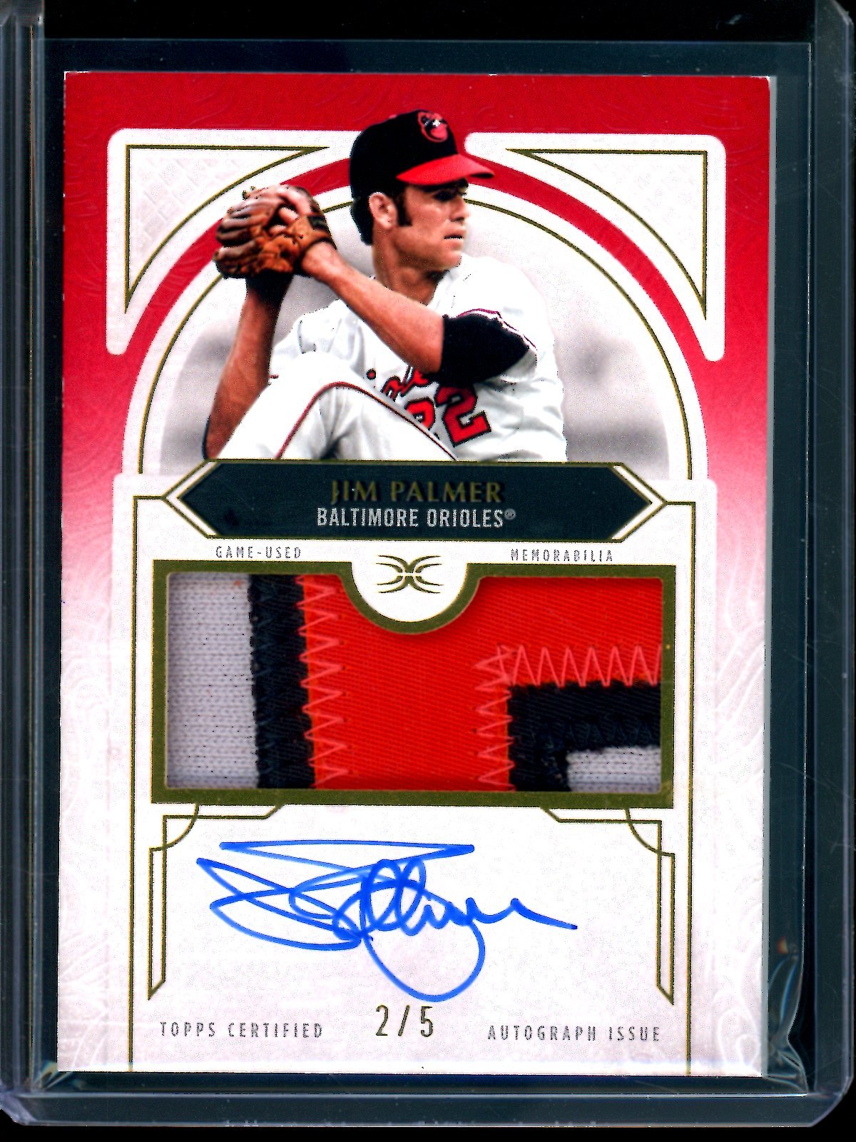 2025 Topps Definitive Jim Palmer Autograph Relic Red /5 Orioles - Trading Card Market