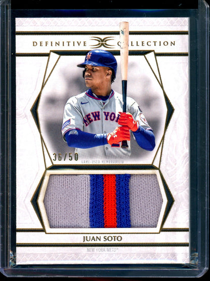 2025 Topps Definitive Juan Soto Jumbo Relic Patch /50 Mets - Trading Card Market