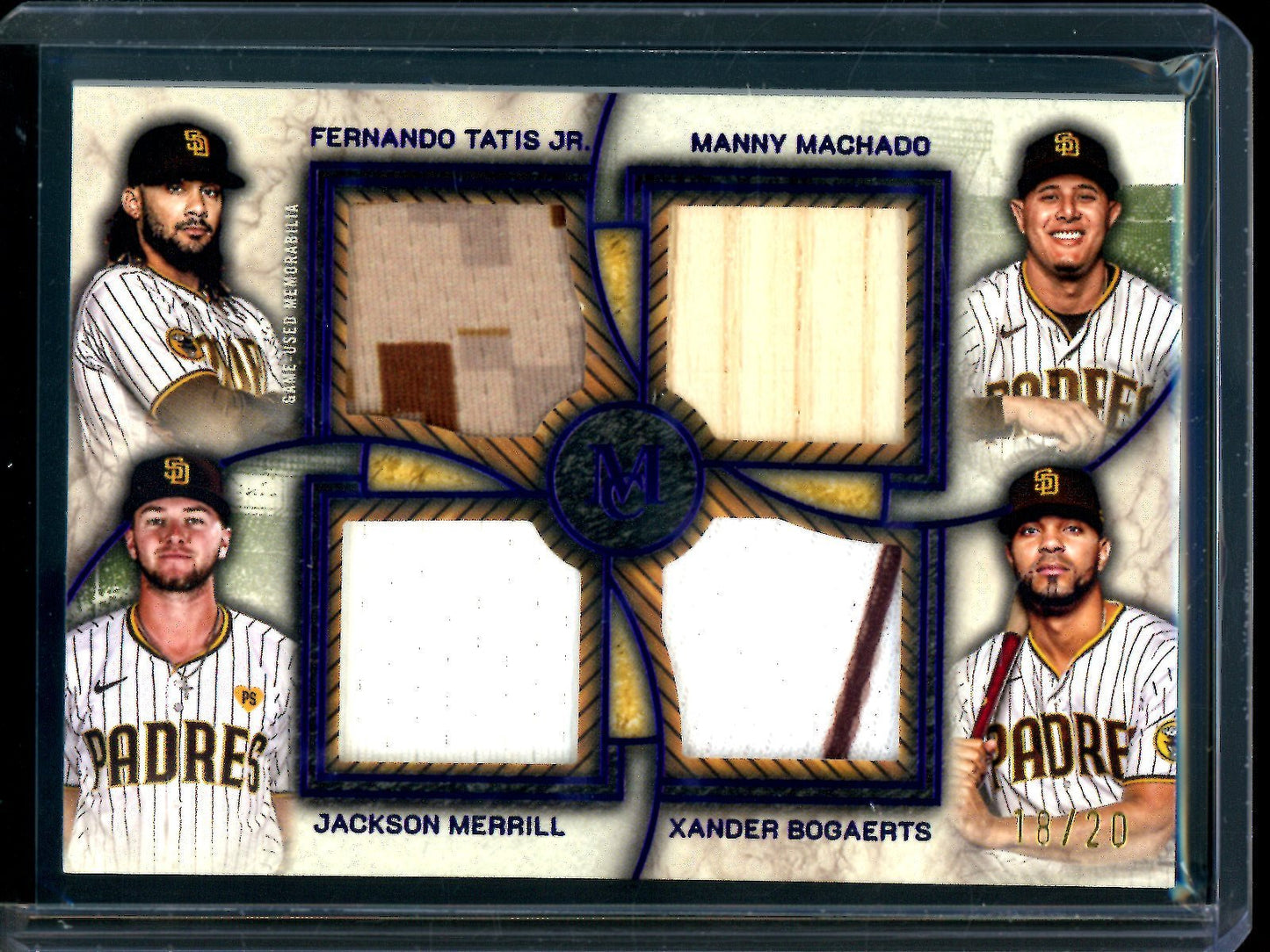 2025 Topps Museum Collection Tatis / Machado / Merrill / Bogaerts Quad Relic /20 Padres - Trading Card Market