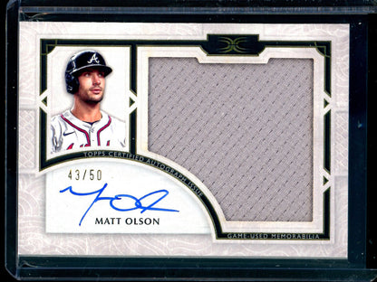 2025 Topps Definitive Matt Olson Patch Relic Autograph /50 Braves - Trading Card Market
