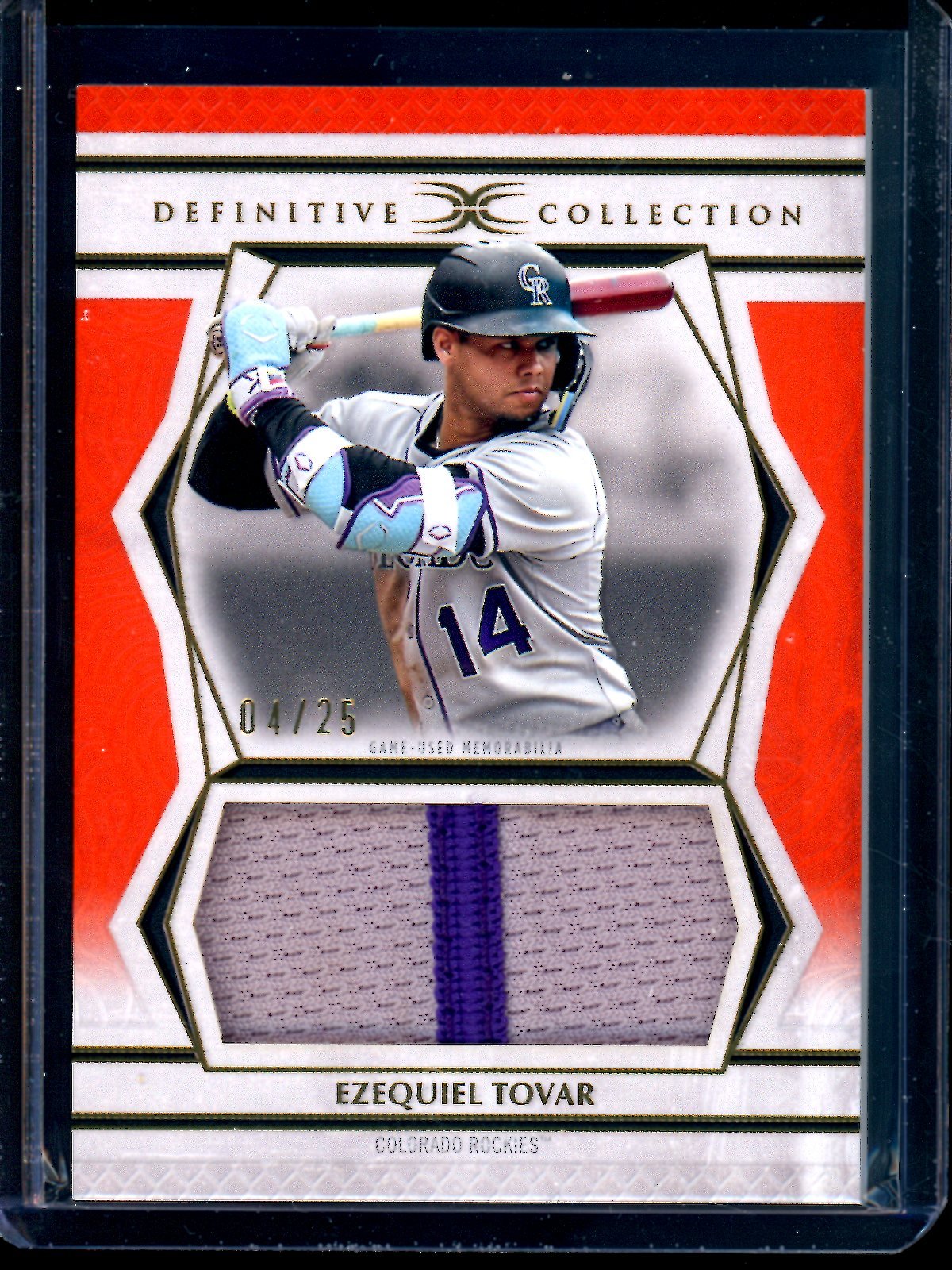 2025 Topps Definitive Ezequiel Tovar Jumbo Patch Relic /25 Rockies - Trading Card Market