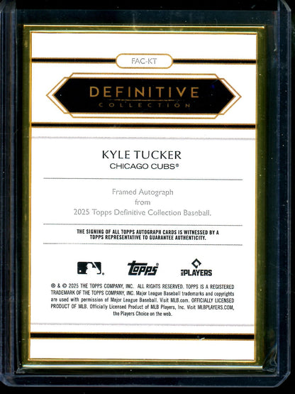 2025 Topps Definitive Kyle Tucker Gold Frame Autograph /10 Cubs - Trading Card Market