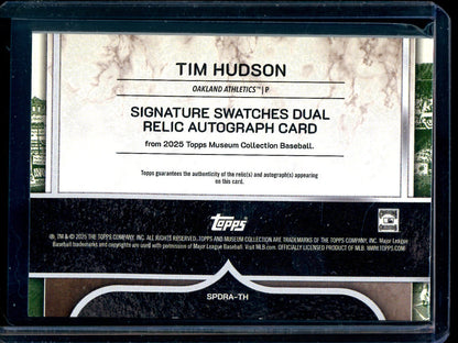 2025 Topps Museum Collection Tim Hudson Dual Swatch Autograph /199 Athletics - Trading Card Market