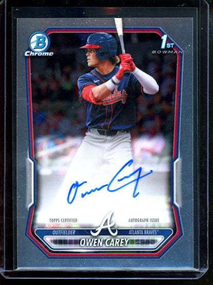 2026 Bowman Chrome Owen Carey 1st Autograph Braves - Trading Card Market