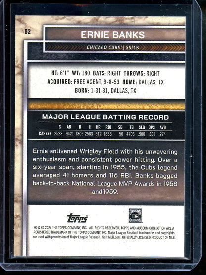 2025 Topps Museum Collection Ernie Banks Blue /150 Cubs - Trading Card Market