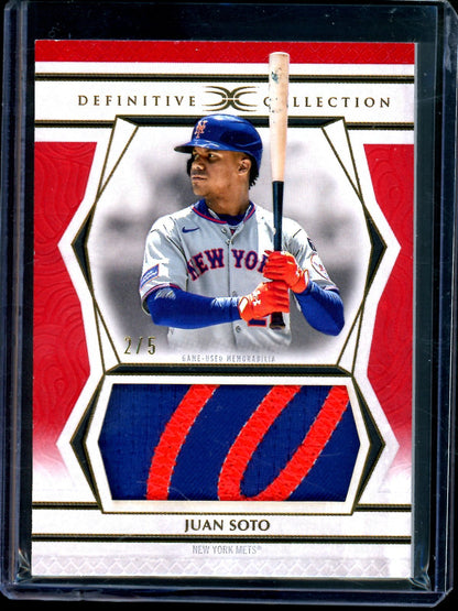 2025 Topps Definitive Juan Soto Jumbo Relic Patch /5 Mets - Trading Card Market