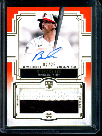 2025 Topps Definitive Brooks Lee Rookie Patch Autograph /25 Twins - Trading Card Market