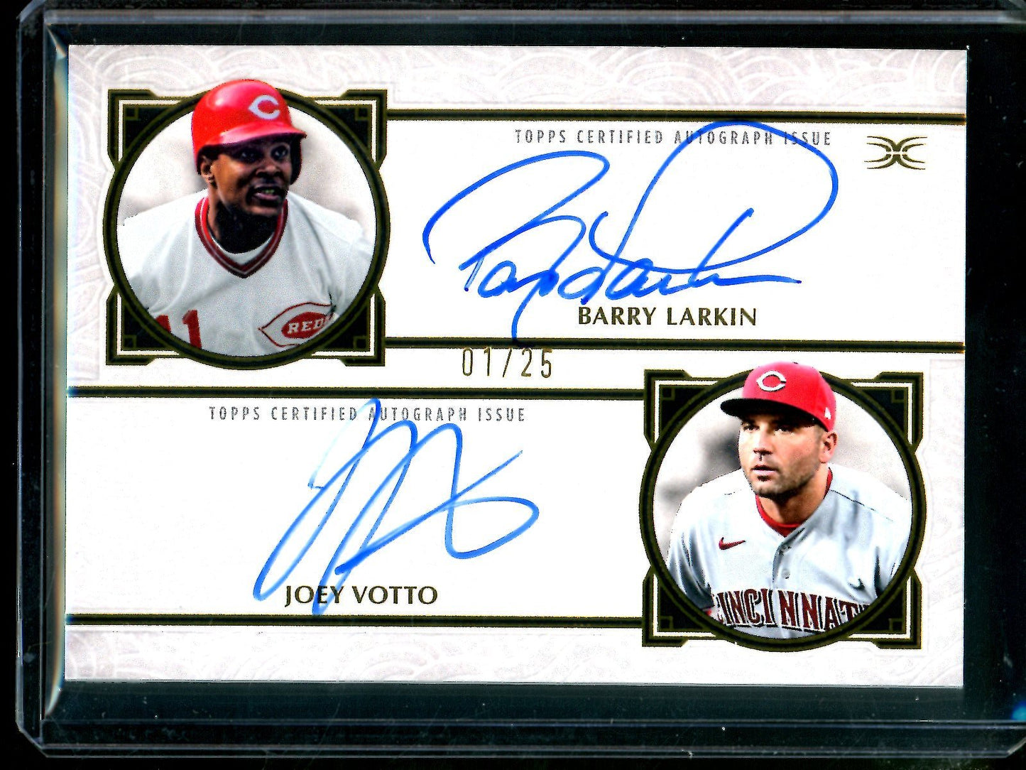 2025 Topps Definitive Barry Larkin / Joey Votto Dual Autograph /25 Reds - Trading Card Market