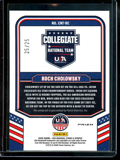 2026 Panini Stars and Stripes Roch Cholowsky Mojo Autograph /25 - Trading Card Market