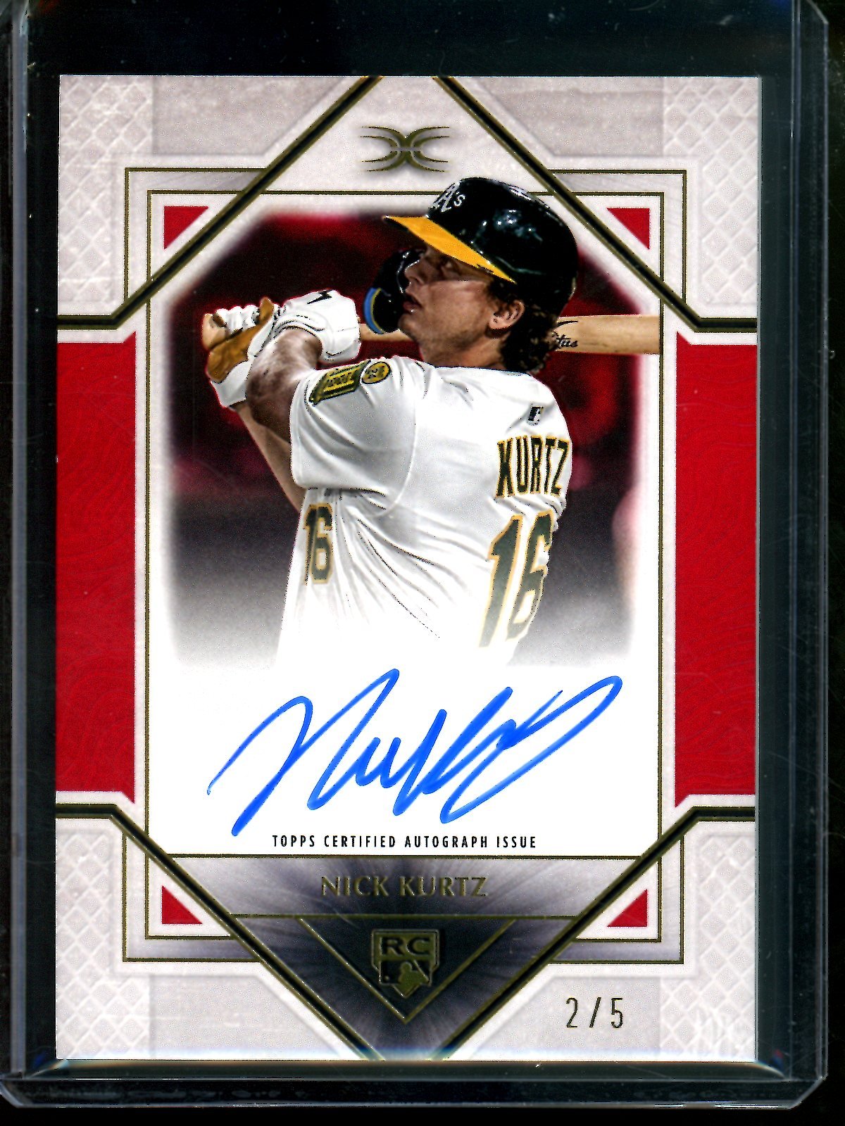 2025 Topps Definitive Nick Kurtz Rookie Autograph Red /5 DRA - NK Athletics - Trading Card Market