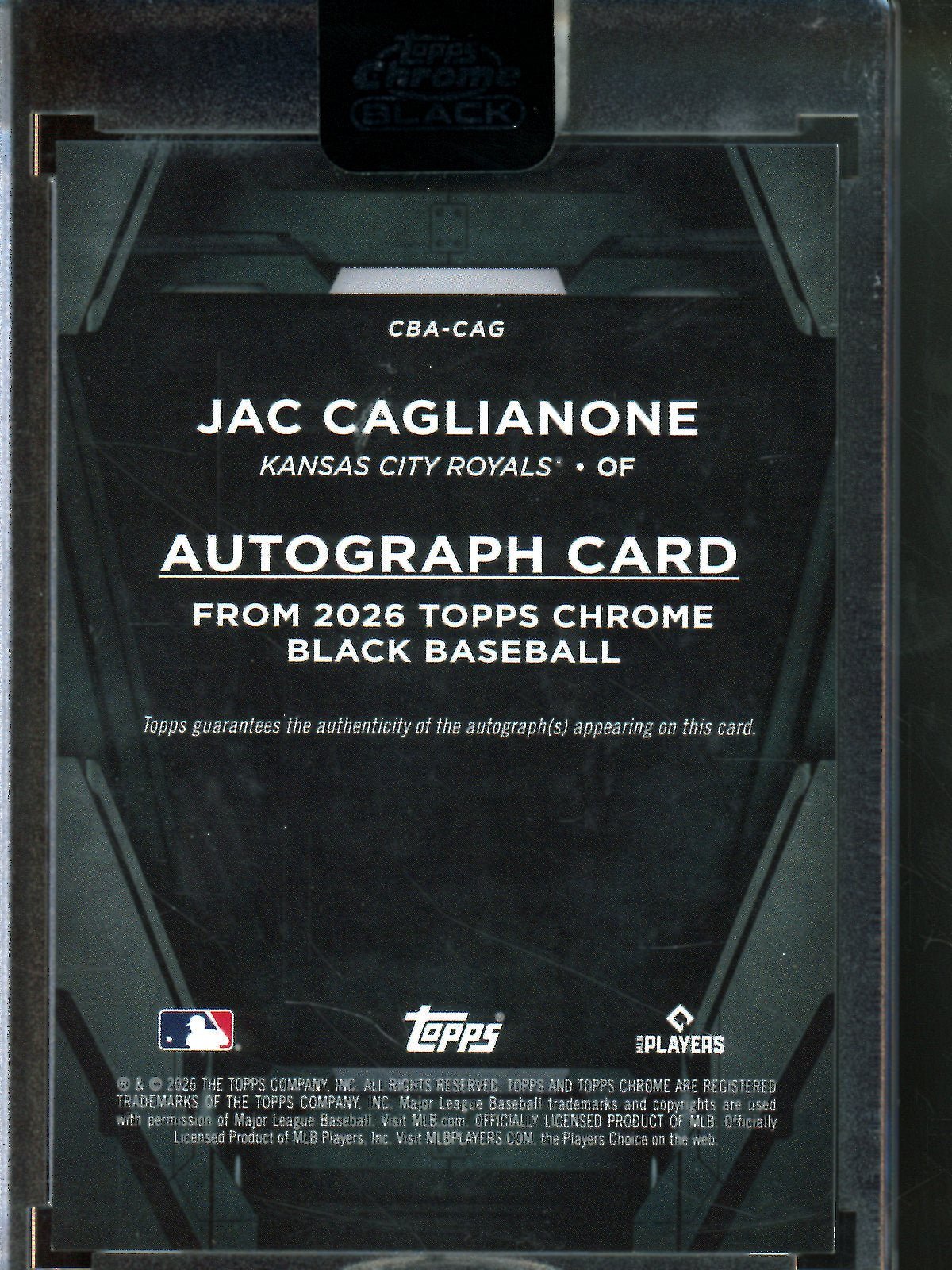 2026 Topps Black Jac Caglianone Green Rookie Autograph /99 Royals - Trading Card Market