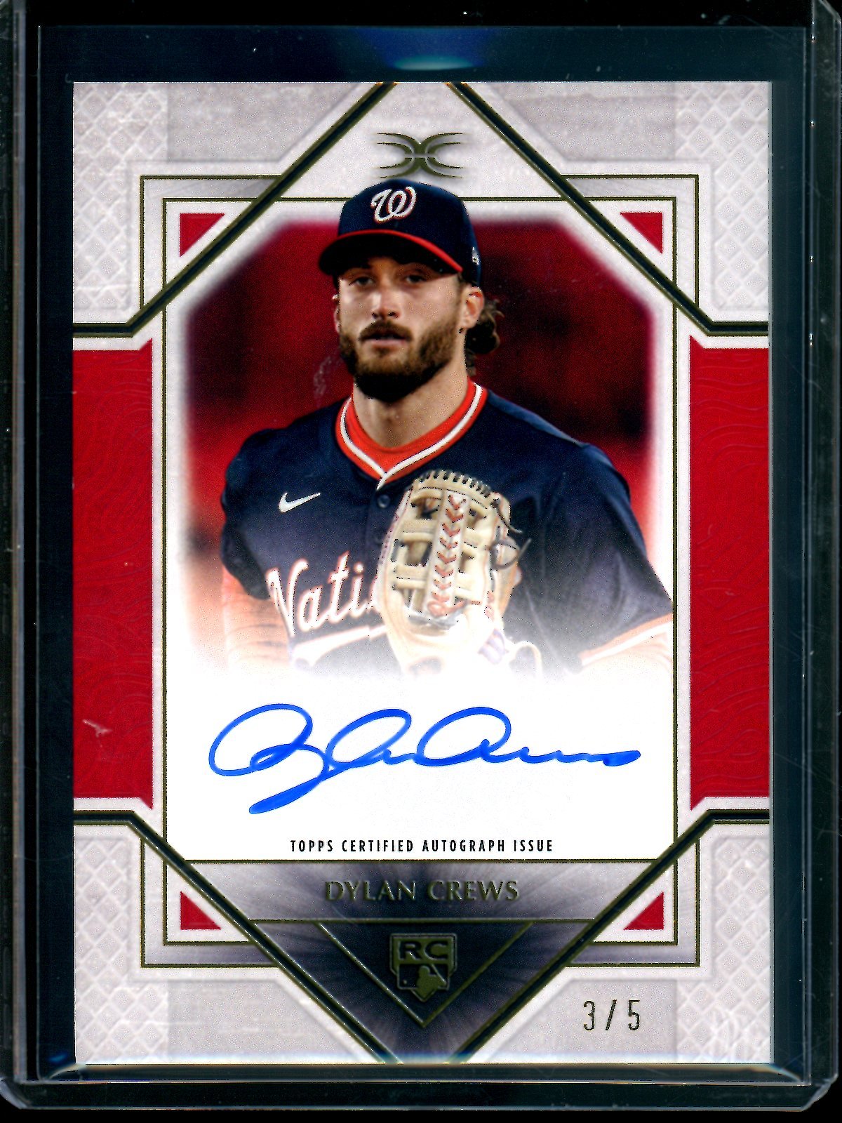 2025 Topps Definitive Dylan Crews Rookie Autograph Red /5 Nationals - Trading Card Market