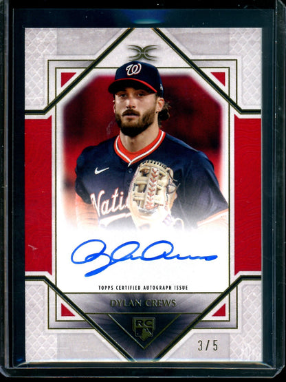 2025 Topps Definitive Dylan Crews Rookie Autograph Red /5 Nationals - Trading Card Market