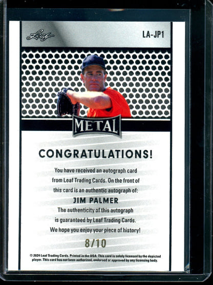 2024 Leaf Metal Jim Palmer Blue /10 LA - JP1 Orioles - Trading Card Market