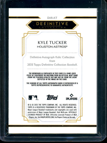 2025 Topps Definitive Kyle Tucker Patch Relic Autograph Red /5 Astros - Trading Card Market