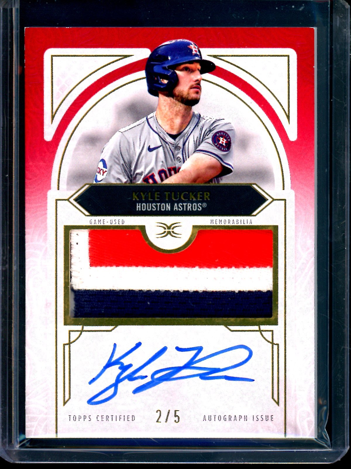 2025 Topps Definitive Kyle Tucker Patch Relic Autograph Red /5 Astros - Trading Card Market