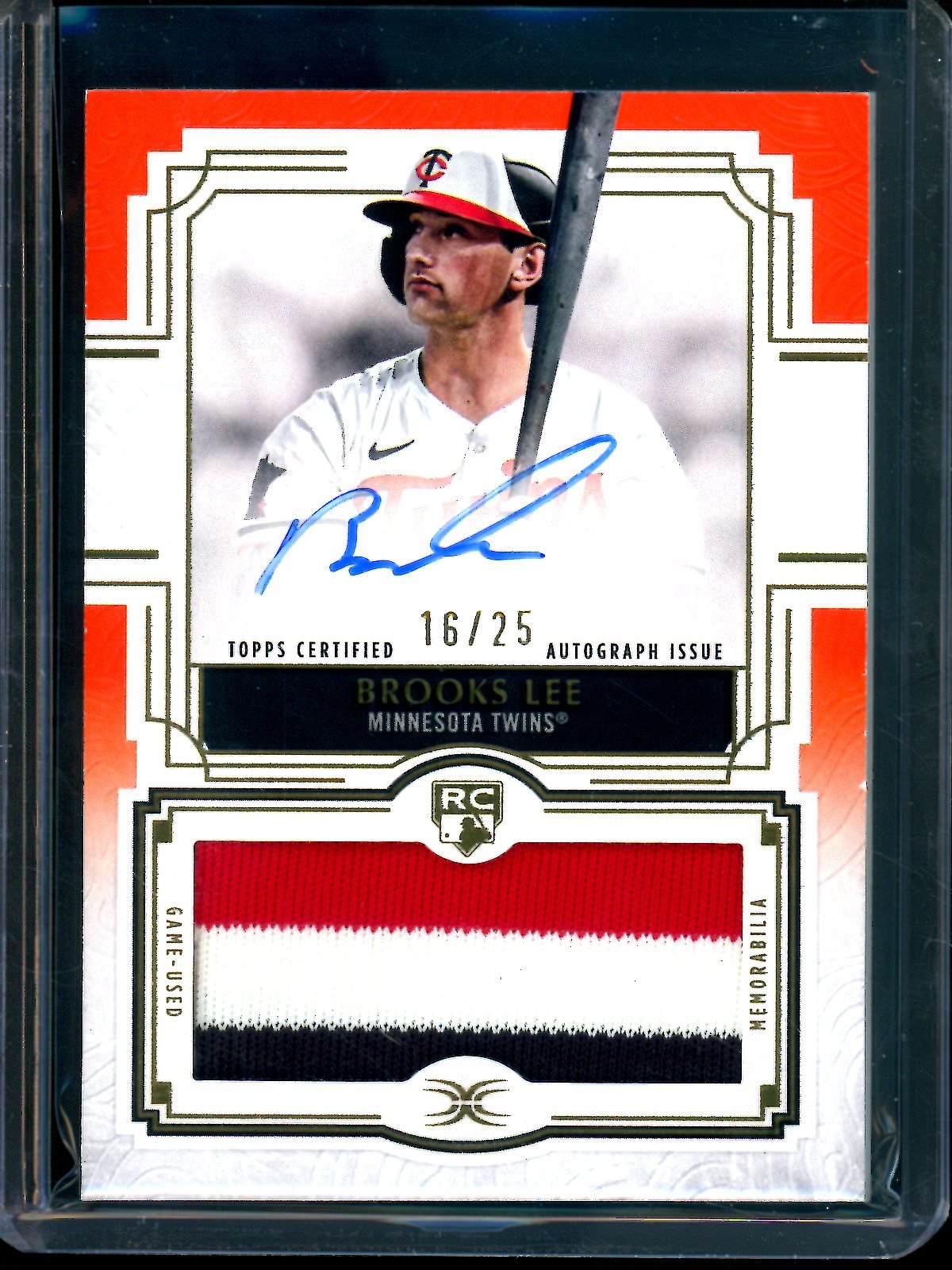 2025 Topps Definitive Brooks Lee Rookie Relic Autograph /25 Twins B - Trading Card Market