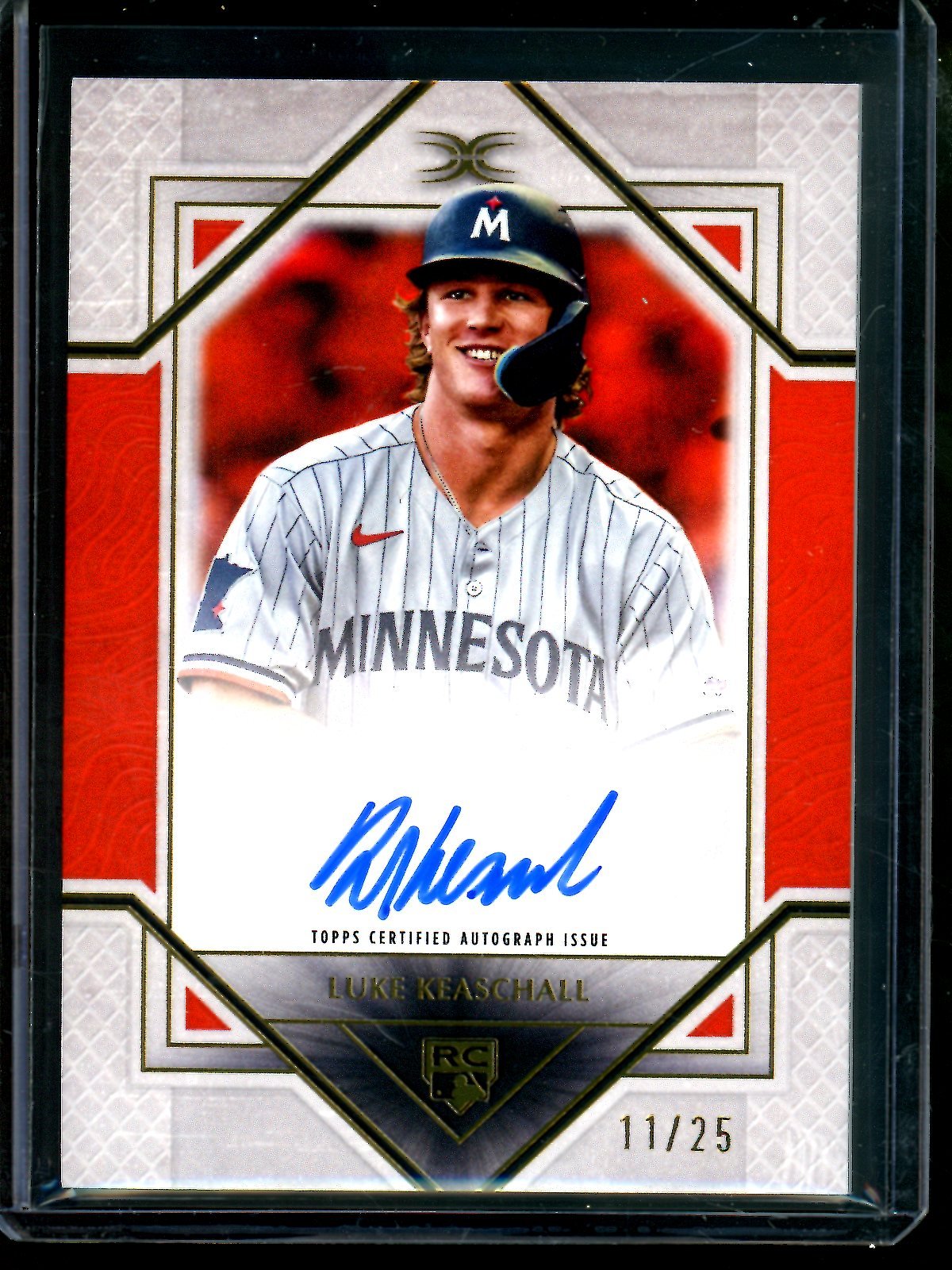 2025 Topps Definitive Luke Keaschall Orange Rookie Autograph /25 Twins - Trading Card Market