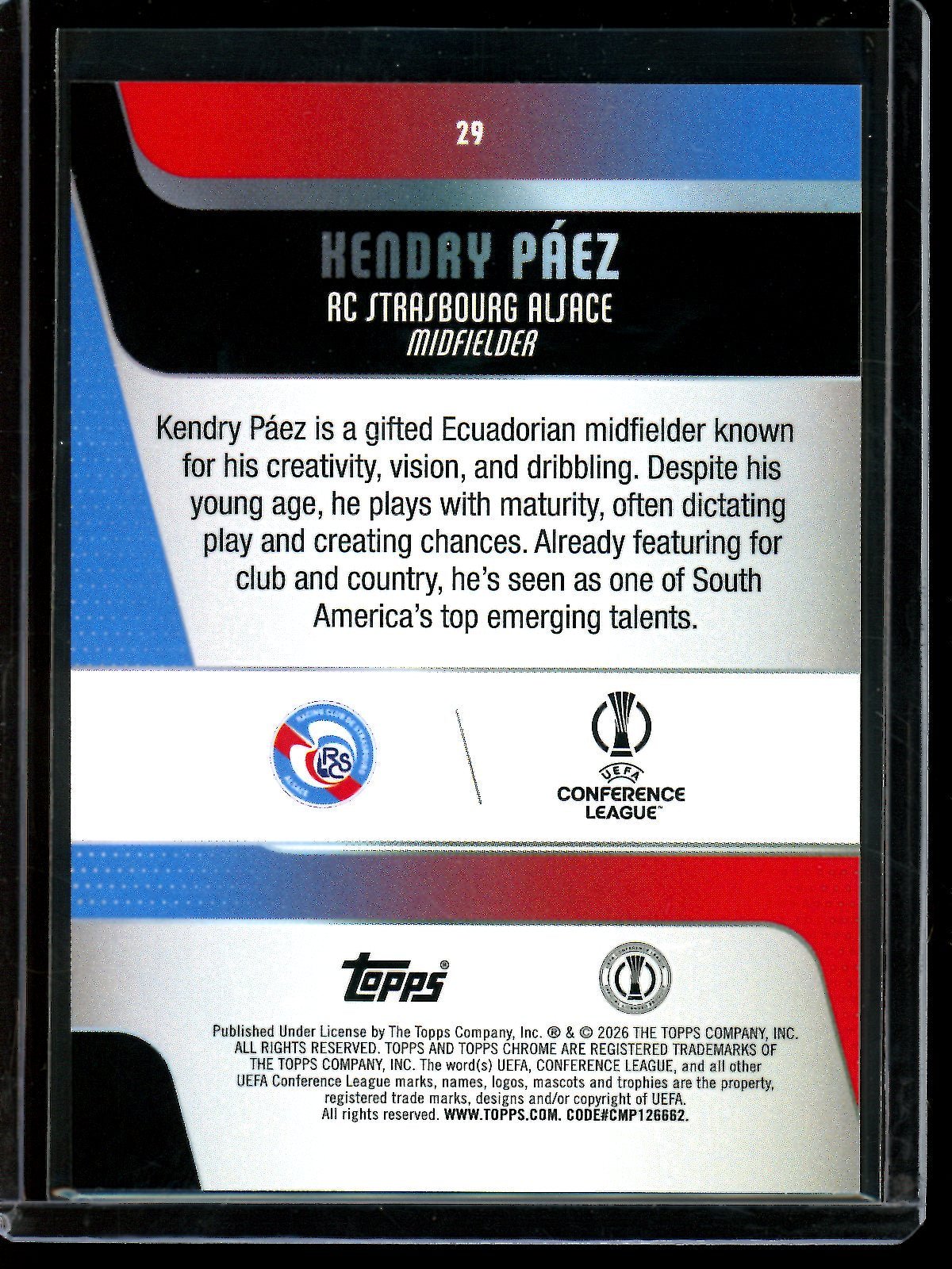 2026 Topps Chrome Hendry Paez Radiating Rookie SSP Strasbourg Alsace - Trading Card Market
