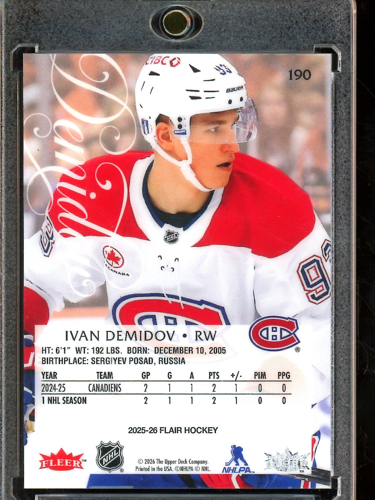 2026 Upper Deck Flair Ivan Demidov Rookie Card Canadiens - Trading Card Market