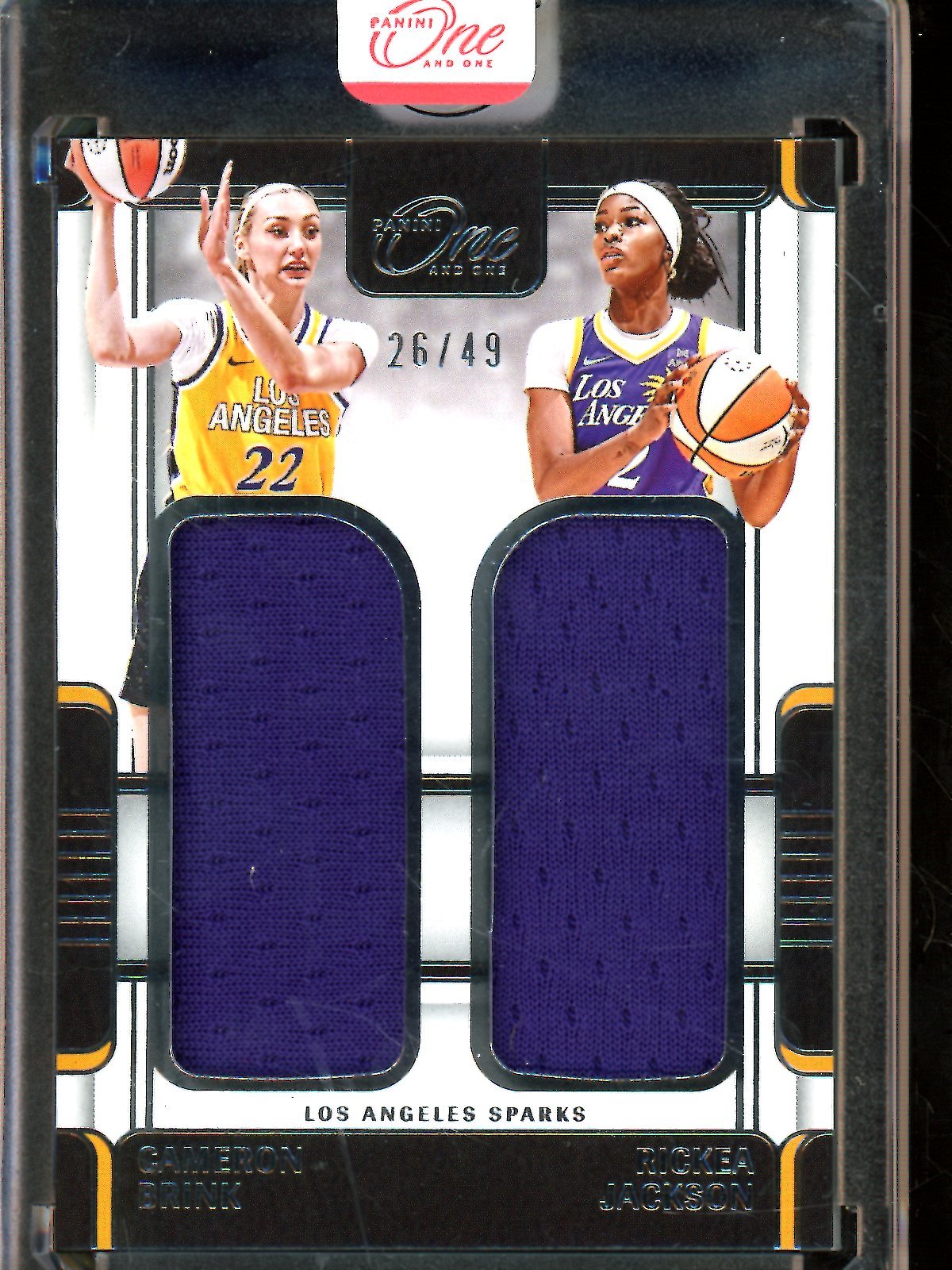 2025 Panini One and One Cameron Brink / Rickea Jackson Dual Memorabilia /49 Encased Sparks - Trading Card Market