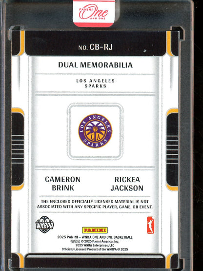 2025 Panini One and One Cameron Brink / Rickea Jackson Dual Memorabilia /49 Encased Sparks - Trading Card Market