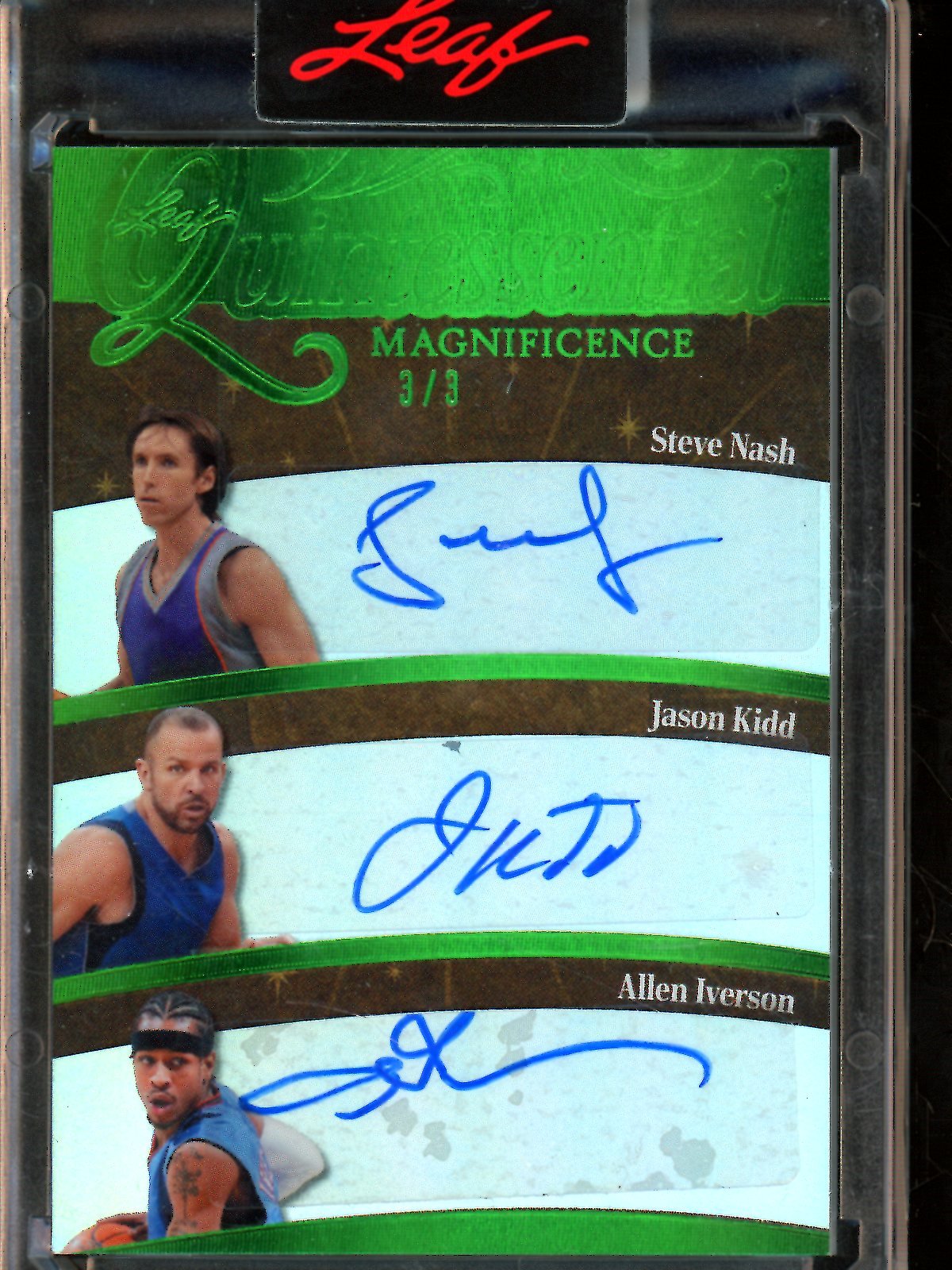 2026 Leaf Magnificence Nash / Kidd / Iverson / Marbury / Francis 5 - Autograph Card /3 Q - 12 - Trading Card Market