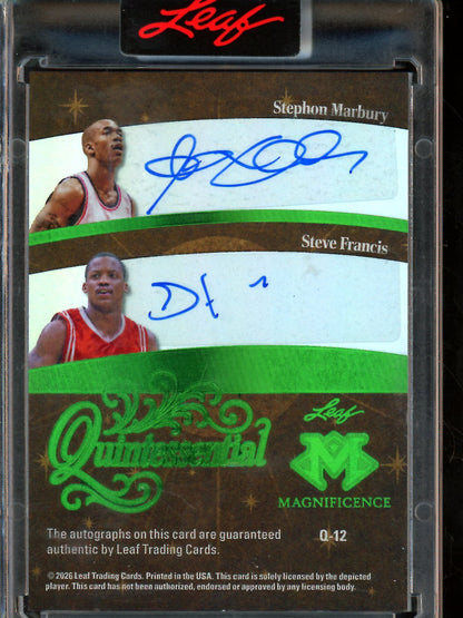2026 Leaf Magnificence Nash / Kidd / Iverson / Marbury / Francis 5 - Autograph Card /3 Q - 12 - Trading Card Market