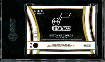 2024 Panini Select Keyonte George Rookie Jumbo Swatches Purple /99 SGC 8.5 Utah Jazz - Trading Card Market