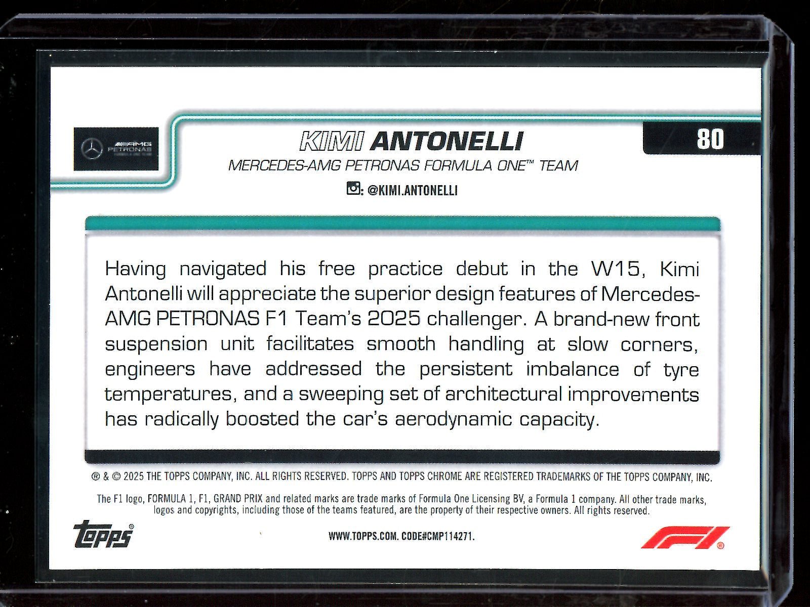 2025 Topps Chrome Kimi Antonelli Raywave Orange Rookie Refractor /25 Mercedes - AMG F1 - Trading Card Market