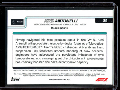 2025 Topps Chrome Kimi Antonelli Raywave Orange Rookie Refractor /25 Mercedes - AMG F1 - Trading Card Market
