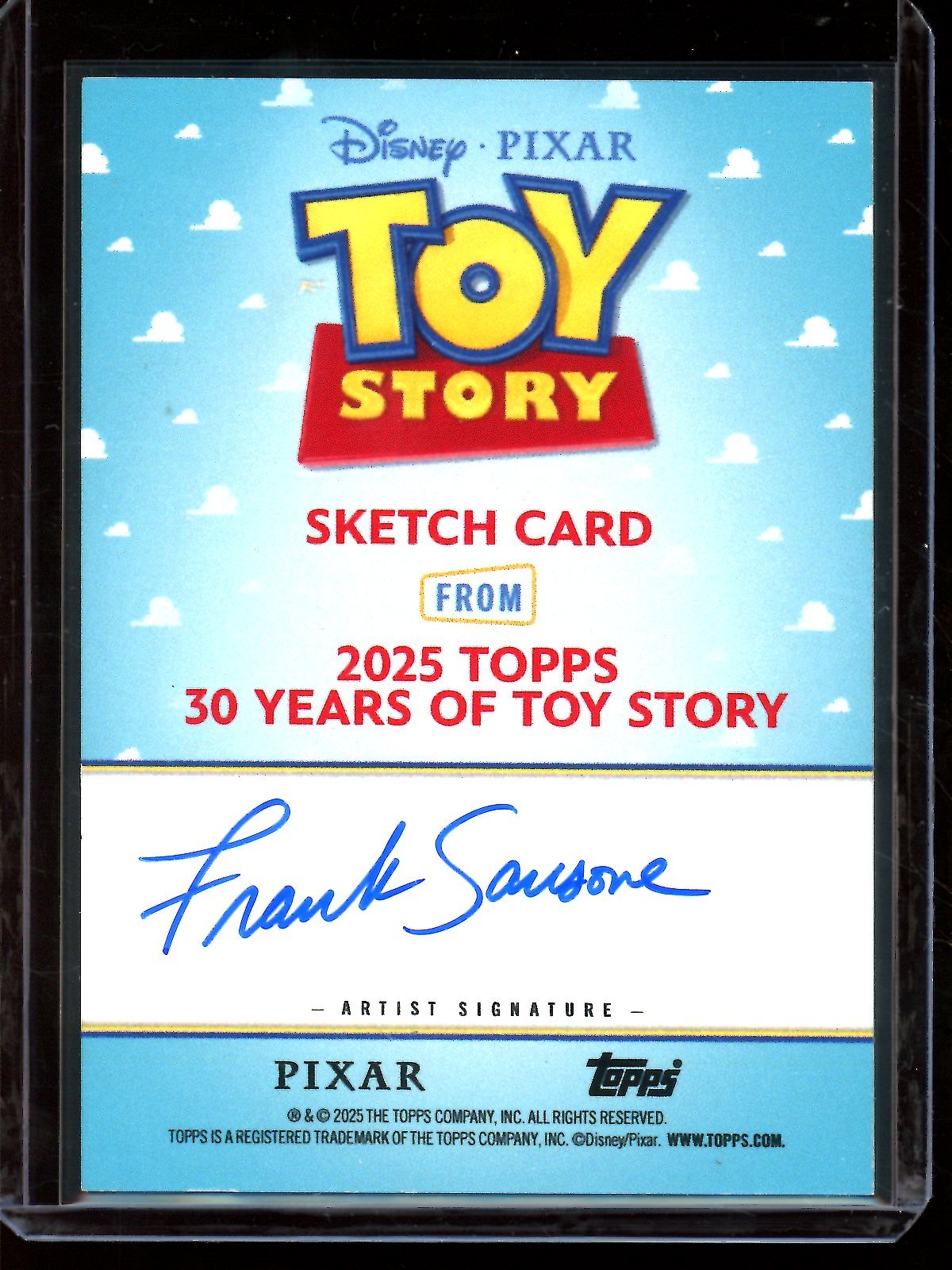 2025 Topps 30 Years of Toy Story Slinky 1/1 Sketch Card Frank Sansone - Trading Card Market