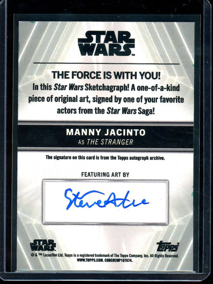 2026 Topps Star Wars Saga " The Stranger " 1/1 Sketchagraph Manny Jacinto / Steve Alce - Trading Card Market