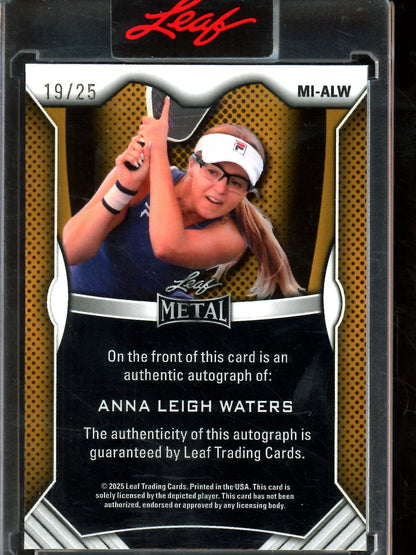 2025 Leaf Metal Anna Leigh Waters Red Cracked Ice Autograph /25 Inscribed - Trading Card Market
